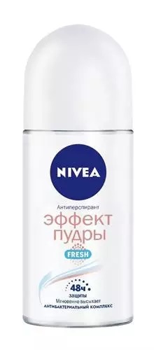 Дез. шарик Нивея 50мл. жен. Эффект пудры Fresh